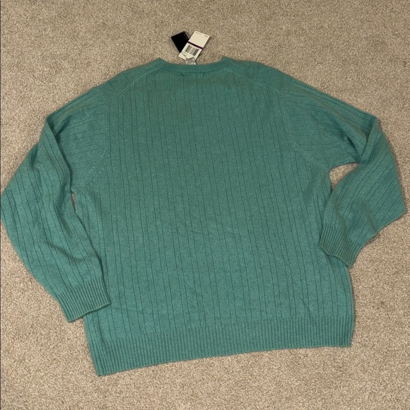 Geoffrey Beene mint green cashmere sweater XXL NWT$175 - Picture 5 of 5